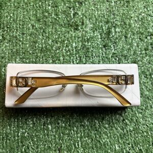 Christian Dior Gold Baguette Jeweled CD3706 NLY 53MM Glasses Frames with Case